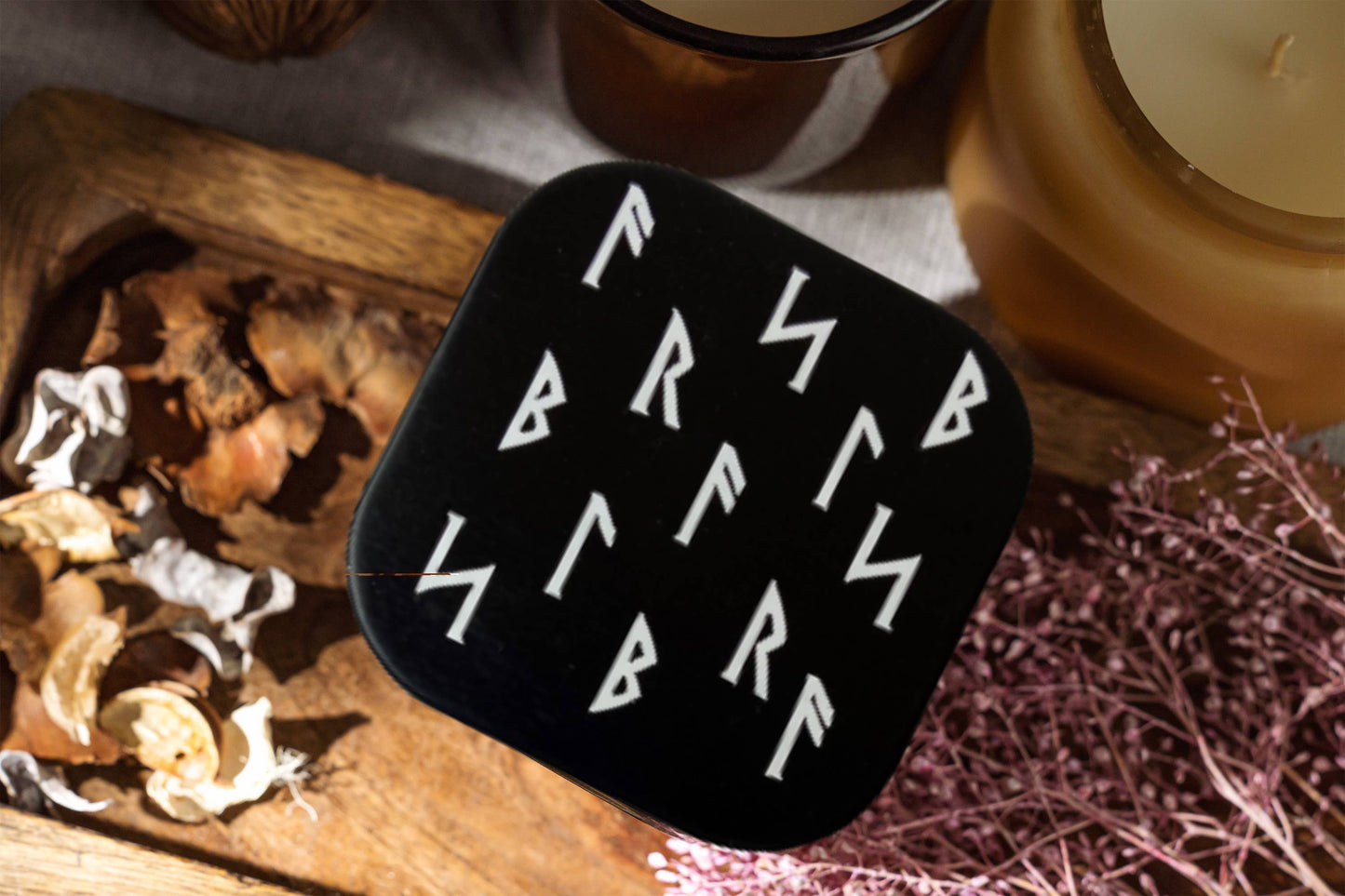 Odin's Wisdom Rune Candle Tin