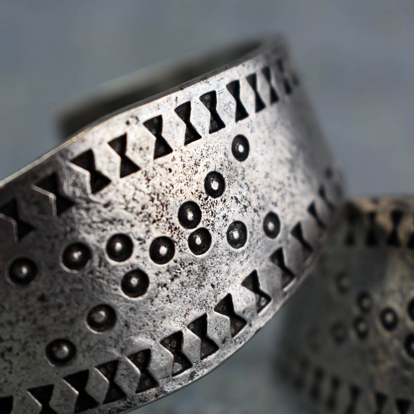 Large Replica Pewter Viking Age Cuff Bracelet
