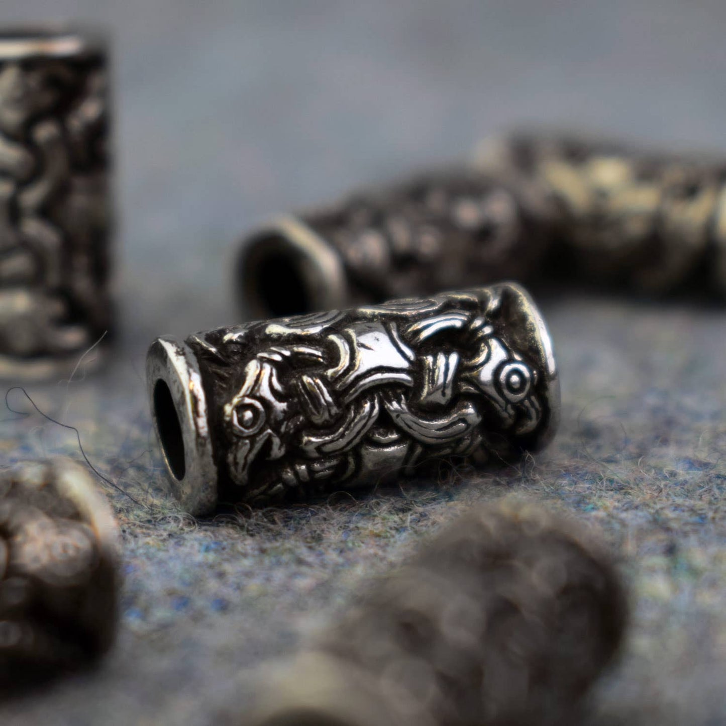 Raven Design Viking Knotwork Beard Bead