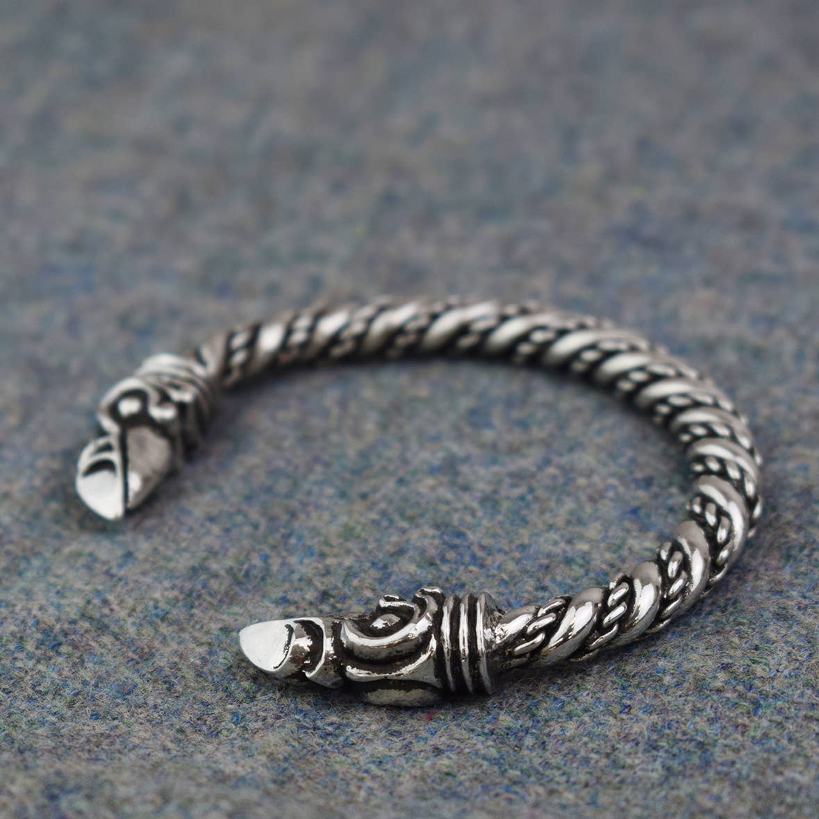 Large Pewter Viking Raven Bracelet