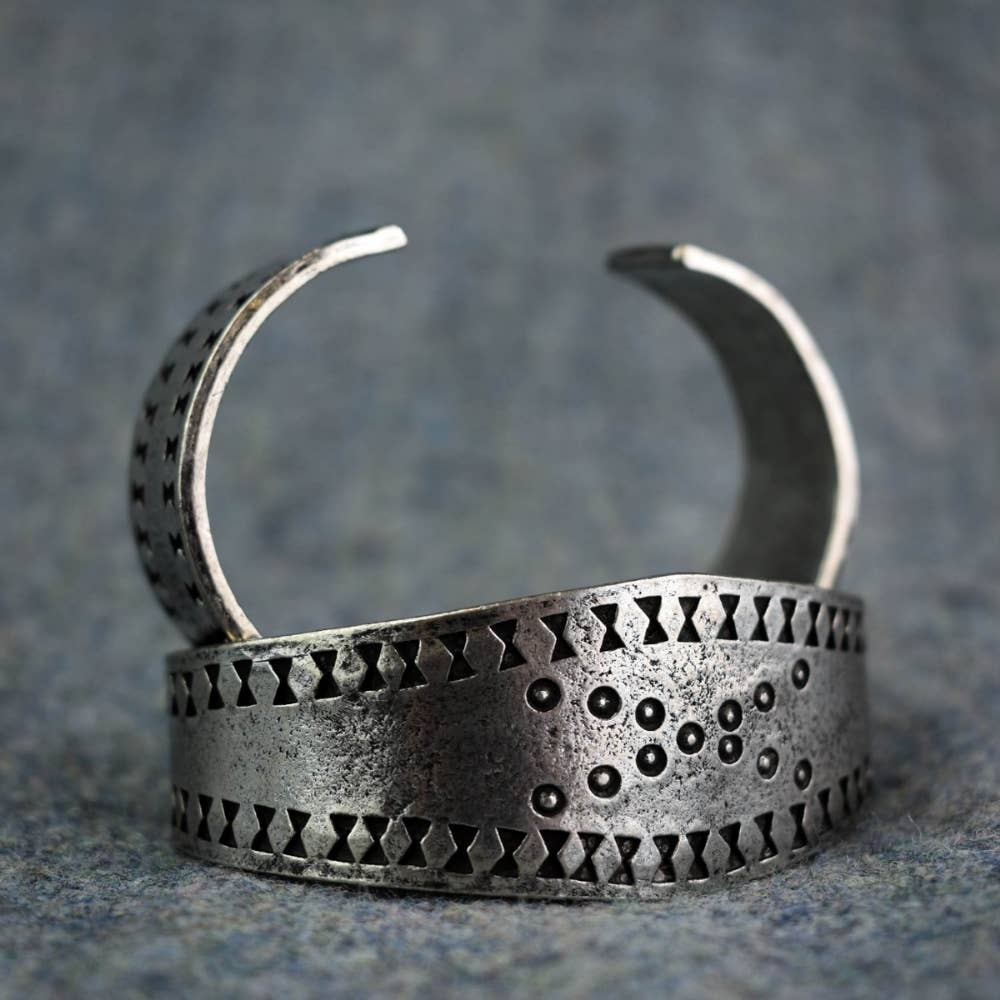 Large Replica  Pewter Viking Age Cuff Bracelet